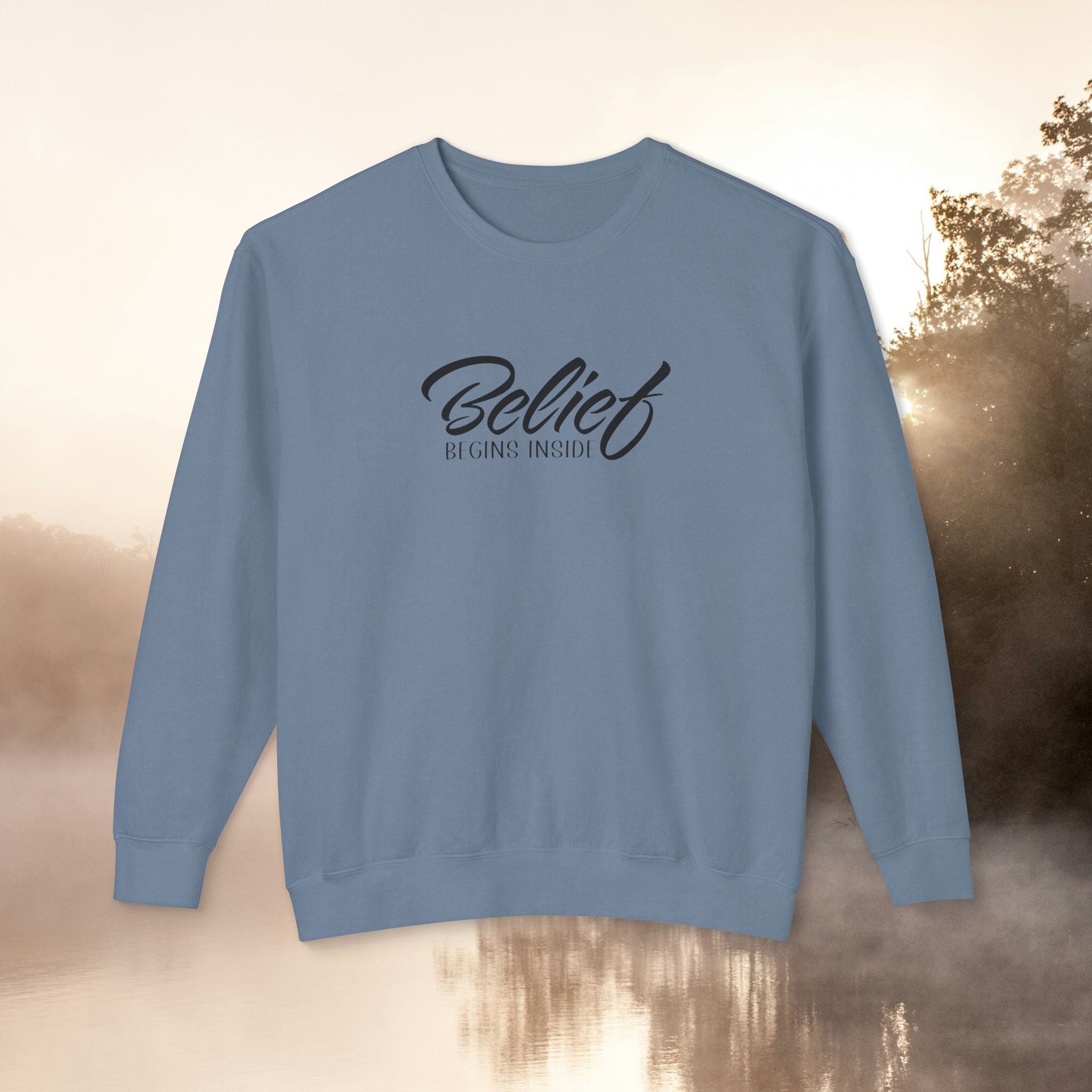 Crewneck Belief Begins Inside — WITHIN Collection