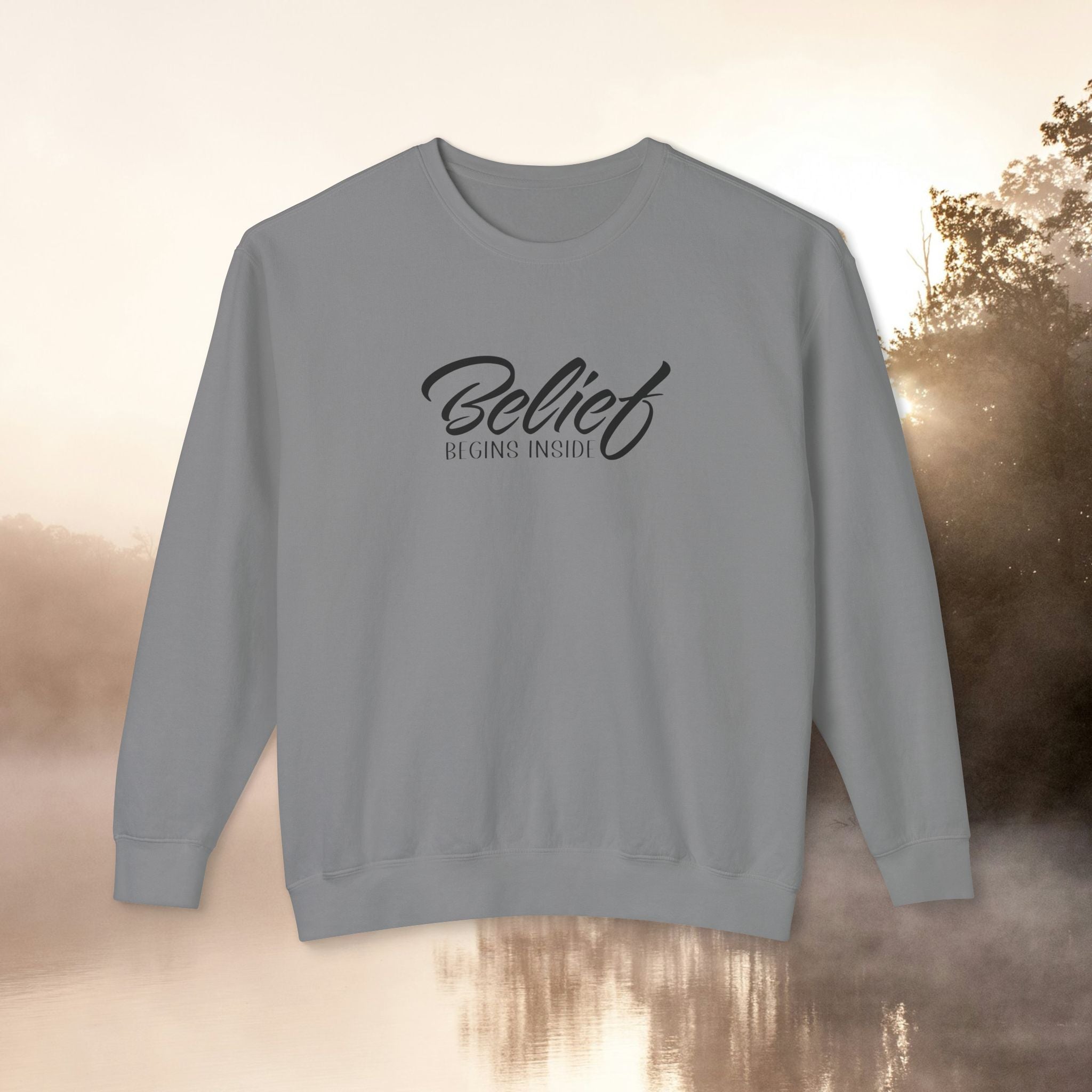Crewneck Belief Begins Inside — WITHIN Collection